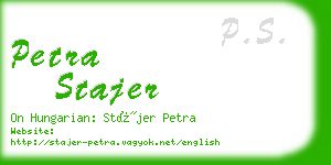 petra stajer business card